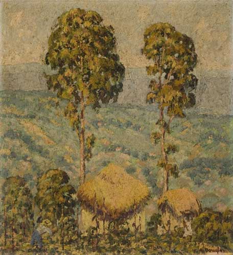 AARON DOUGLAS (1899 - 1979) Haitian Landscape.